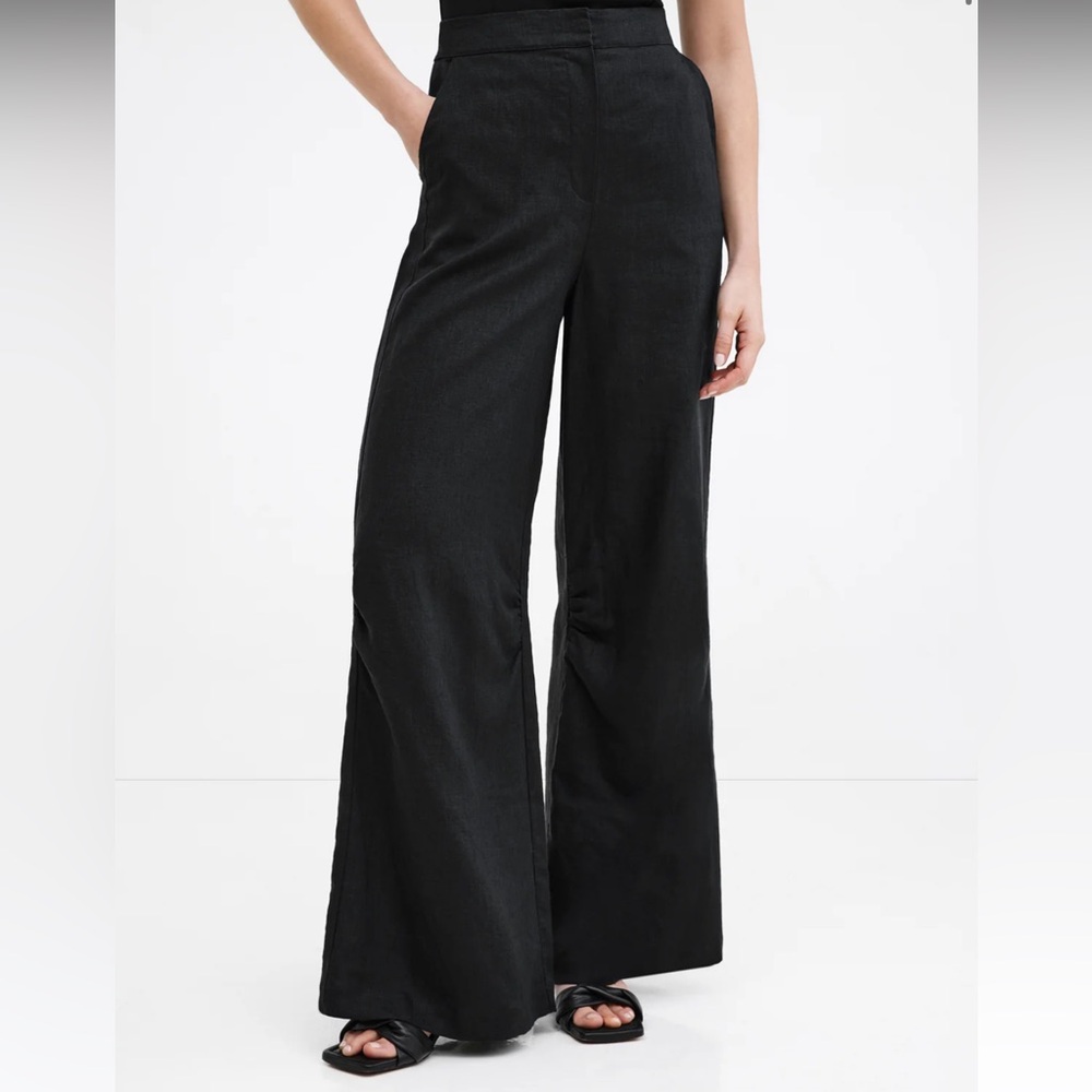 Marcella NYC Runa Linen-Blend Wide LegTrousers